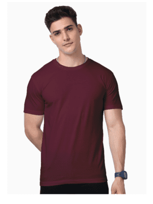 Everyday Men Suprima Strong Red Solid Round Neck T-shirt